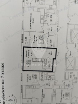 1-к квартира, 7/21 эт., 26м²